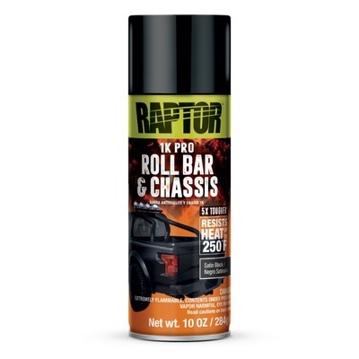 Raptor 4901 1K Satin Black Roll Bar & Chassis Paint (10 oz)