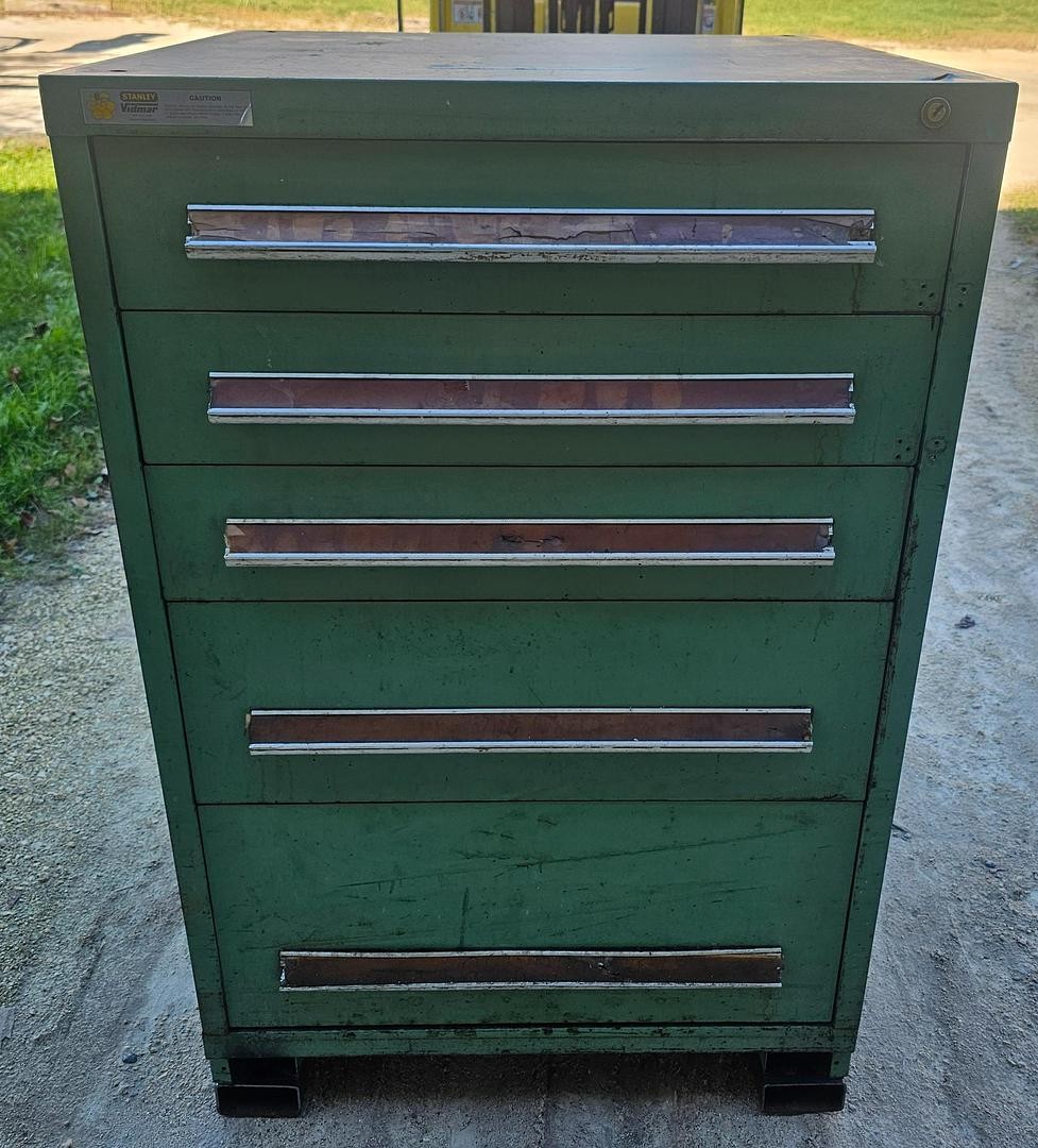 Stanley Vidmar 5 Drawer Modular Tooling Cabinet 30 x 27.5 x 44 Industrial Green