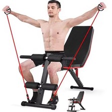 Adjustable Sit Up Weight Bench Foldable Strength Training Flat InclineDecline UK