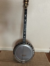 Vintage Paramount Style B Plectrum Banjo by William L. Lange. Rare Find w/case