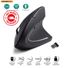 Wireless Ergonomic Design Vertical Optical Mouse Mice for Computer Laptop 2.4GHz