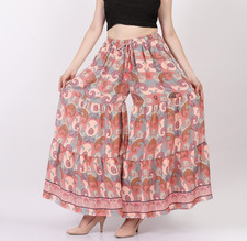 Women's Casual Flower Printed Wide Leg Trouser Palazzo Pants Wholesale Mix Lot