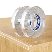 ZOMPAGO Clear Soft Corner Protector Strip, 0.8in x 13FT, 2 Rolls Safety Guard