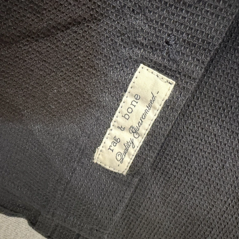 RAG & BONE Vintage Men’s Dark Gray Dress Shirt Long Sleeve Size Medium - Image 4 of 4