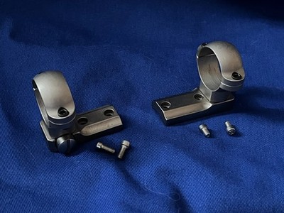 Silver LEUPOLD STD-700 REV scope bases & 1'' rings for all REMINGTON model 700 +