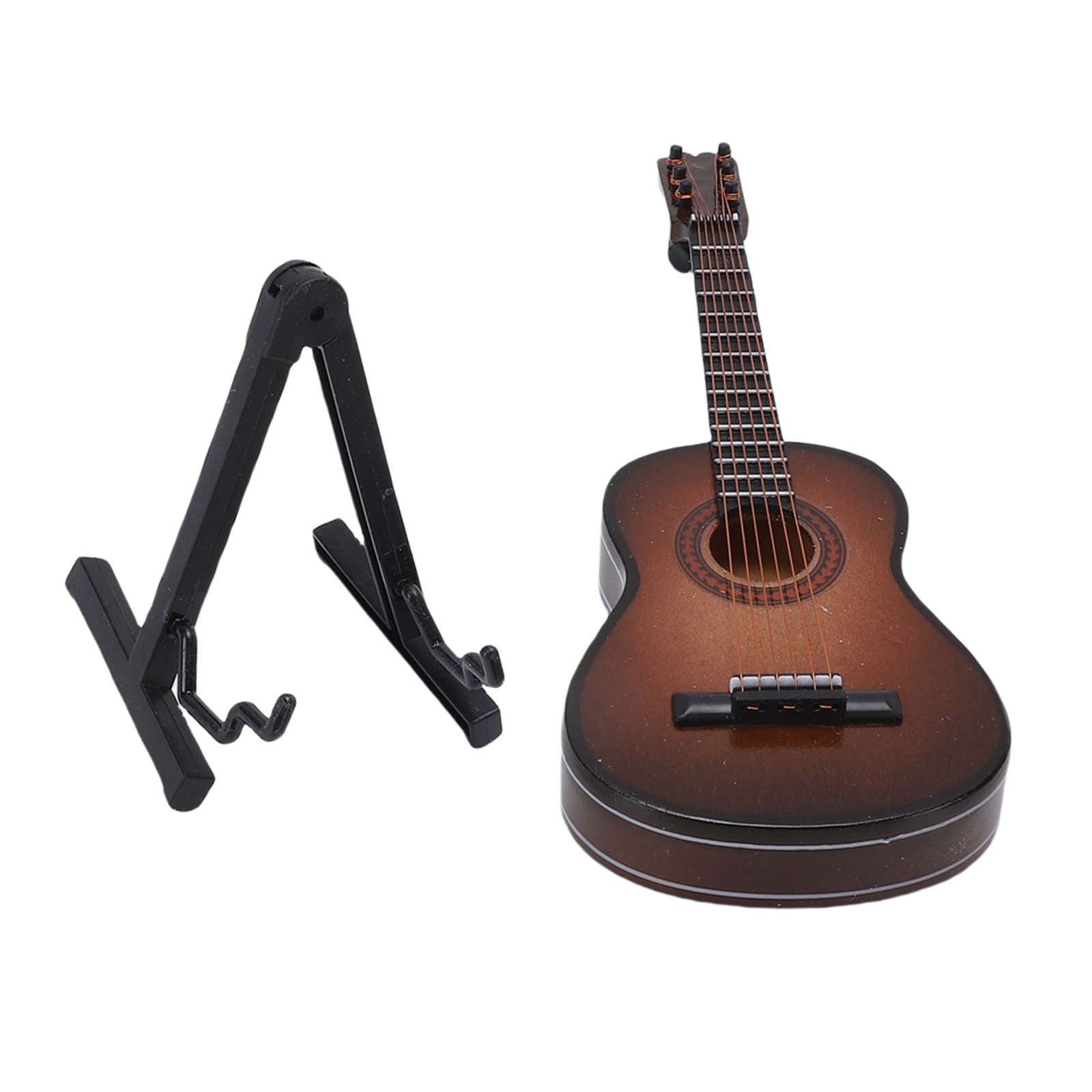 Mini Guitar Model with Stand Maple Wood Classical Guitar Replica Ornament SET
