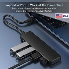 4 Port USB 3.0 Hub Splitter Multi Adapter 5Gbps High Speed PC Desktop Laptop Lot