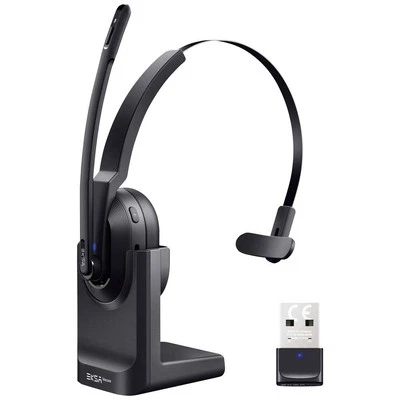 EKSA H5 On Ear Headset Bluetooth® Schwarz Mikrofon-Rauschunterdrückung, Noise