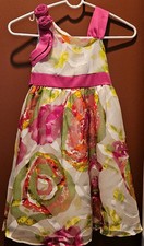Rare Editions Pink Floral Dress Girls 6X Lined Crinoline Party Formal