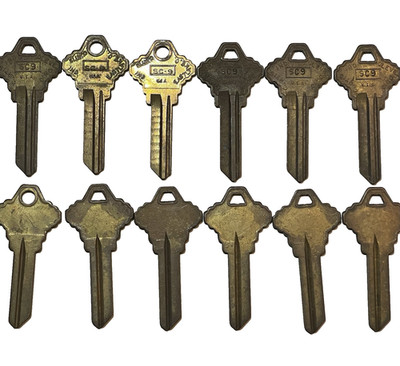 Lot of 12 CURTIS SC9 Key Blanks USA Uncut Blank NOS SCHLAGE E-section locks