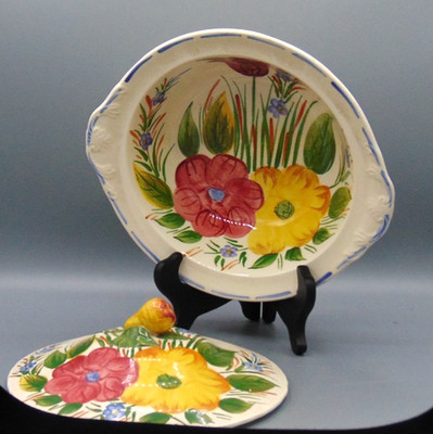 Vintage Simpson Potters Belle Fiore Covered Tureen vegetable dish