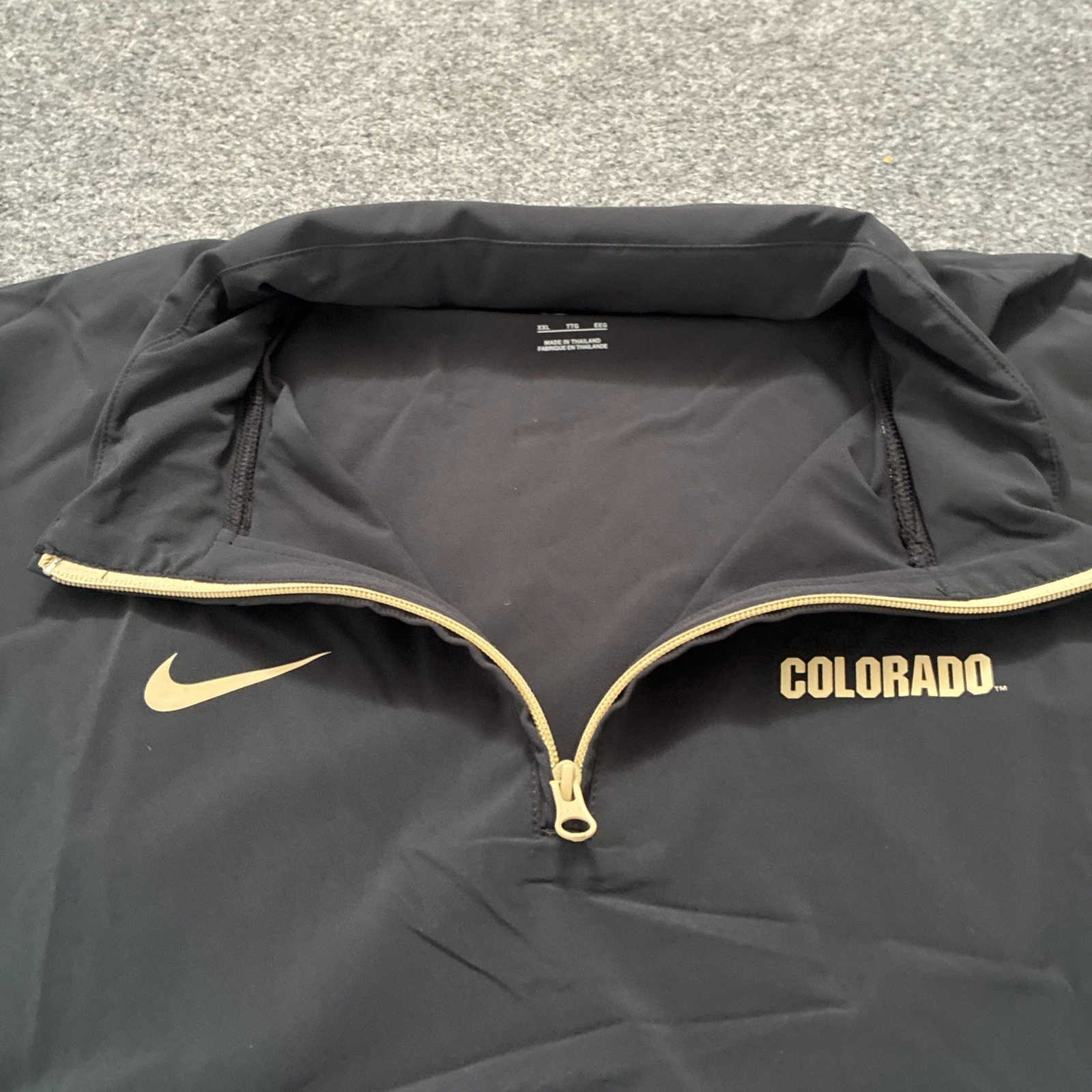 Nike Colorado Buffaloes Sideline Coach Giacca Uomo XXL Nero 1 4 Zip Felpa con Cappuccio 2024
