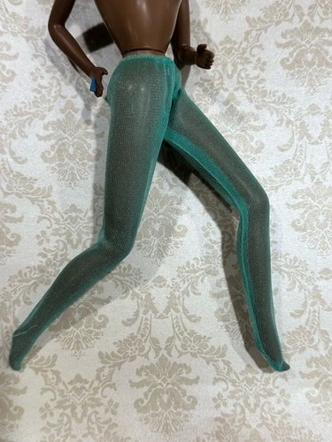 Barbie Vintage Fashion Avenue aqua blue Sheer Pantyhose Mattel -Free US Shipping
