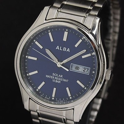 SEIKO ALBA V158-KZG0 Solaruhr Babyblau JP