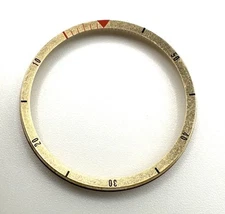 NOS Genuine Seiko Bell-Matic 30.2mm Thin Gold Color Inner Rotating Bezel Ring