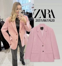 ZARA ZW Collection Limited Edition Oversize Pink Blazer Size M 2031/867 Trendy