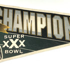 VINTAGE PITTSBURGH STEELERS 1995 AFC CHAMPIONS SUPER BOWL XXX PENNANT 12"x30"in. — photo 3