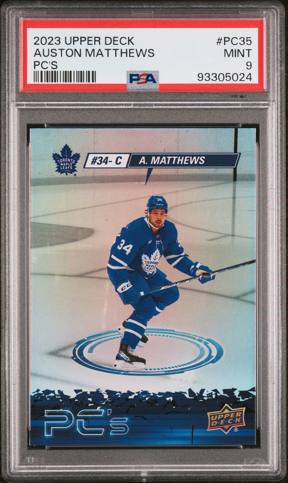 2023 UPPER DECK PC'S #PC35 AUSTON MATTHEWS PSA 9