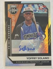 2021 Panini Elite Extra Edition #189 Yoffry Solano Prime Numbers A Auto #/160