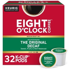 Eight O'Clock Coffee The Original Decaf, SingleServe Keurig KCup Pods, Medium...