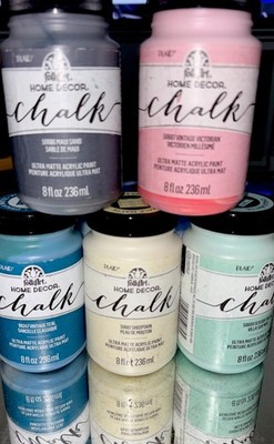 FolkArt Home Decor Chalk Acrylic Paint Lot 5 Colors Included New