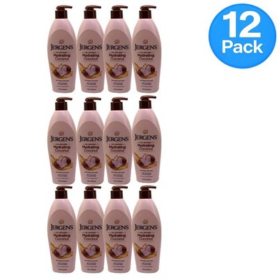 Jergens Hydrating Coconut Body Lotion 16.8oz 12 Pack New