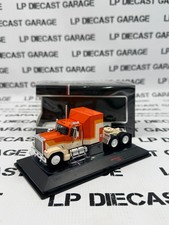 IXO Models 1980 GMC General Orange & Yellow 1:64 Diecast Semi Truck