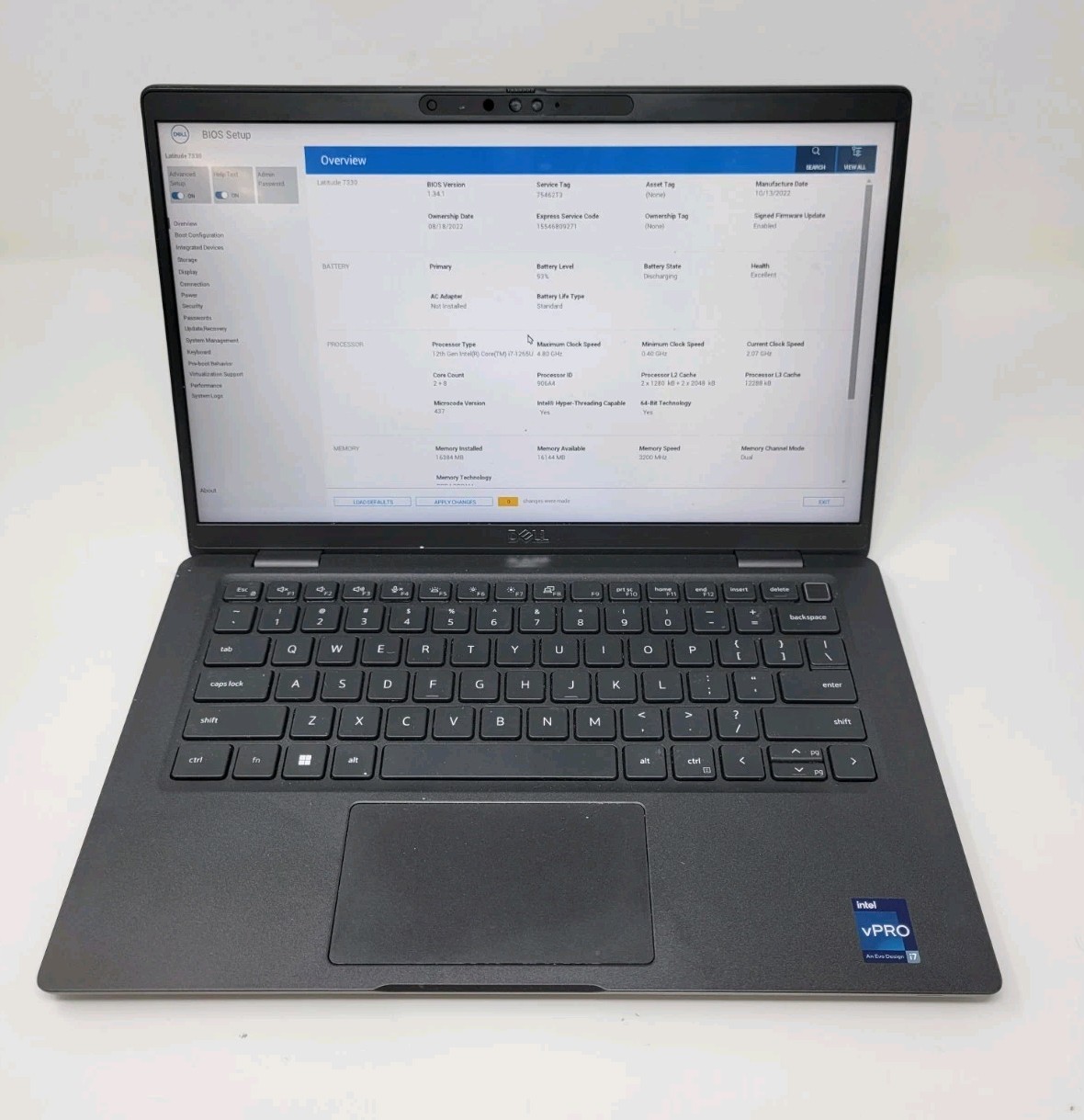 Dell Latitude 7330, 13.3-Inch Laptop, with Intel Core i7-1265U, No OS