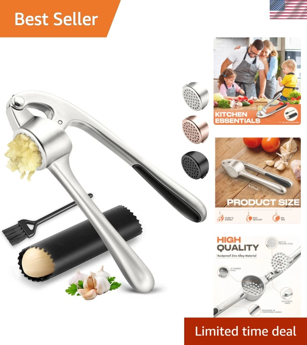 Kitchen Garlic Press, Rust Proof & Dishwasher Safe Garlic Mincer, Durable Gar...
Opens in a new wind