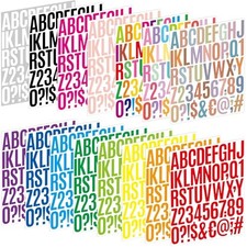 Letter Stickers 15 Sheets 750 PCS Alphabet Number Stickers 2 Inch Multicolor