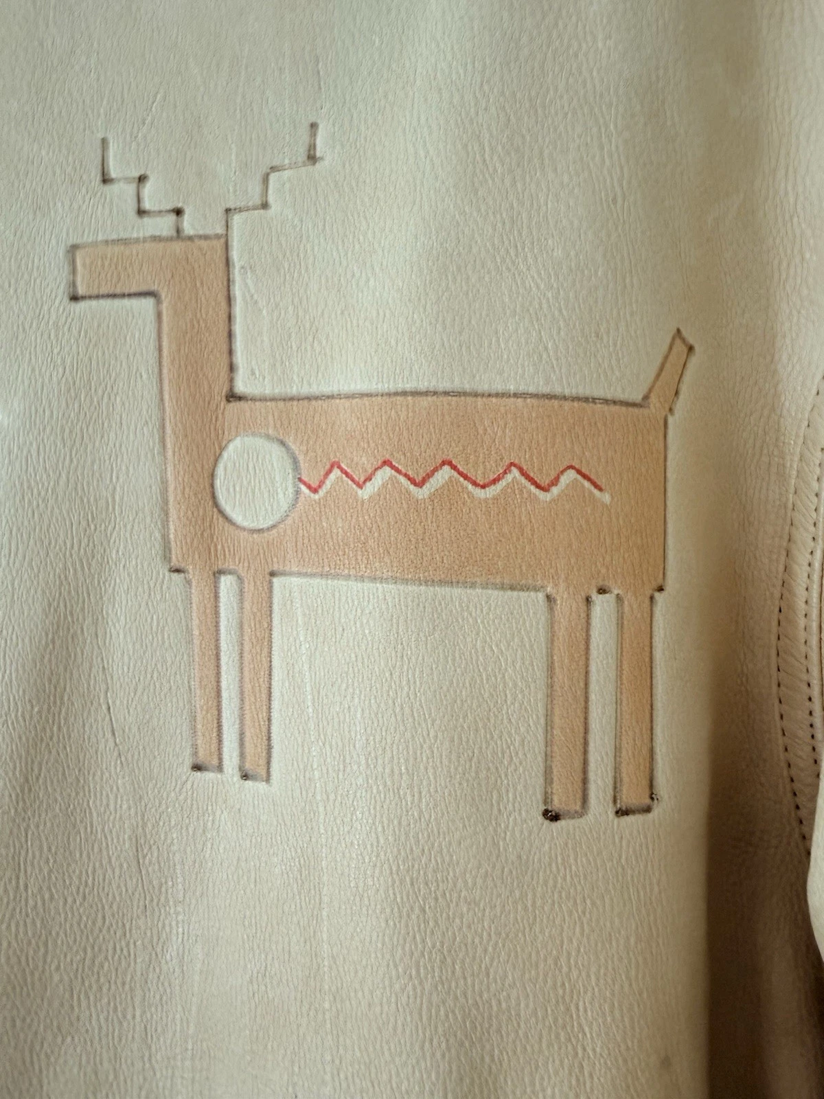 VTG 80s Ralph Lauren Country Hand Painted Leather Jacket Authentic Dry Goods USA image 14