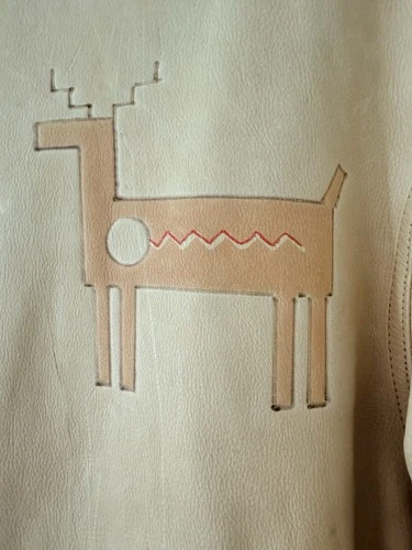 VTG 80s Ralph Lauren Country Hand Painted Leather Jacket Authentic Dry Goods USA image 14