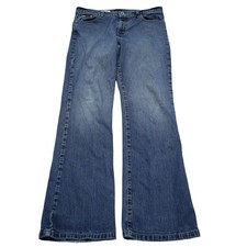 Tommy Jeans Pants Womens 13 Blue Mid Rise 5 Pocket Design Flare Leg Bottoms