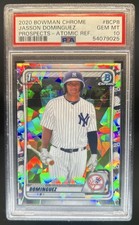 2020 Bowman Jasson Dominguez Chrome Prospects Atomic Refractor #BCP-8 PSA 10