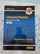 GCSE English Unseen Poetry - The Poetry Guide (AQA Exam Board) by CGP, Book One