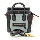 CELINE Luggage Nano Shopper Harako 2way Shoulder Hand Bag Multicolor Authentic