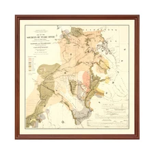 Old Map of Snake River, ID 1872 - Vintage Snake River Idaho