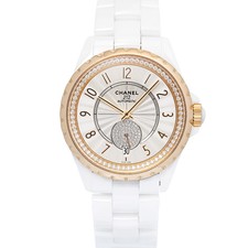 Chanel J12 H3843 Ceramic Rose Gold Factory Diamond Dial & Bezel Auto Watch 36mm