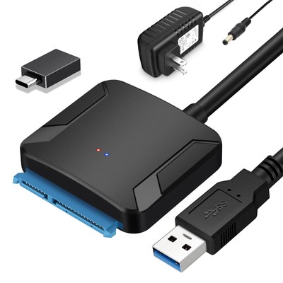 SATA to USB 3.0 Adapter, External Hard Drive Converter Cable for 2.5'' 3.5'' HD...