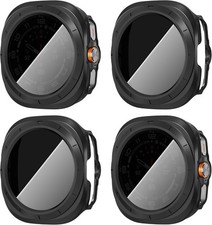 4-Pack Privacy Case for Samsung Galaxy Watch 7/8 Ultra 47mm Anti Peeping Tempere