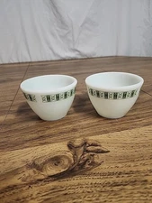 2 Vintage Darby Green Corning / Pyrex #714 bouillon / Sugar Cup / Custard Cup...