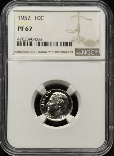 1952 Roosevelt Dime NGC PF-67