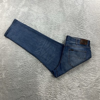 LEE Herren Jeans Hose W38 L30 Blau Vintage Denim Athletic Fit Tapered Leg Retro