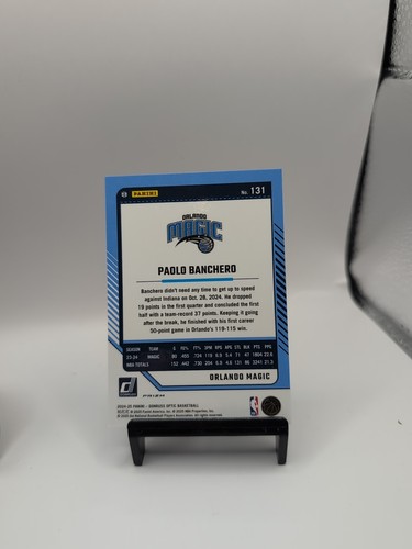 2024-25 Panini Donruss Optic Purple Holo - Paolo Banchero #131 ORLANDO MAGIC - Picture 2 of 2
