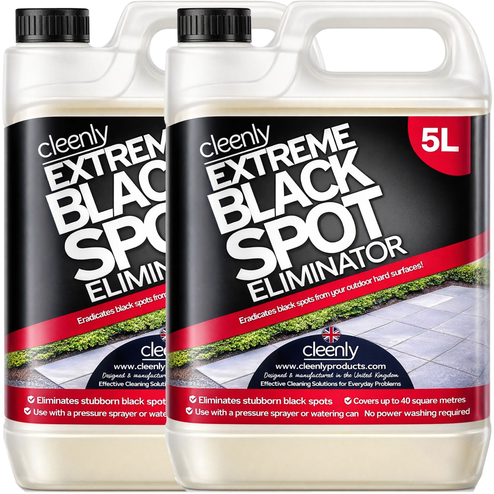 Patio Extreme Black Spot Remover 10L Algae Mould Drive Way Moss Killer Cleenly