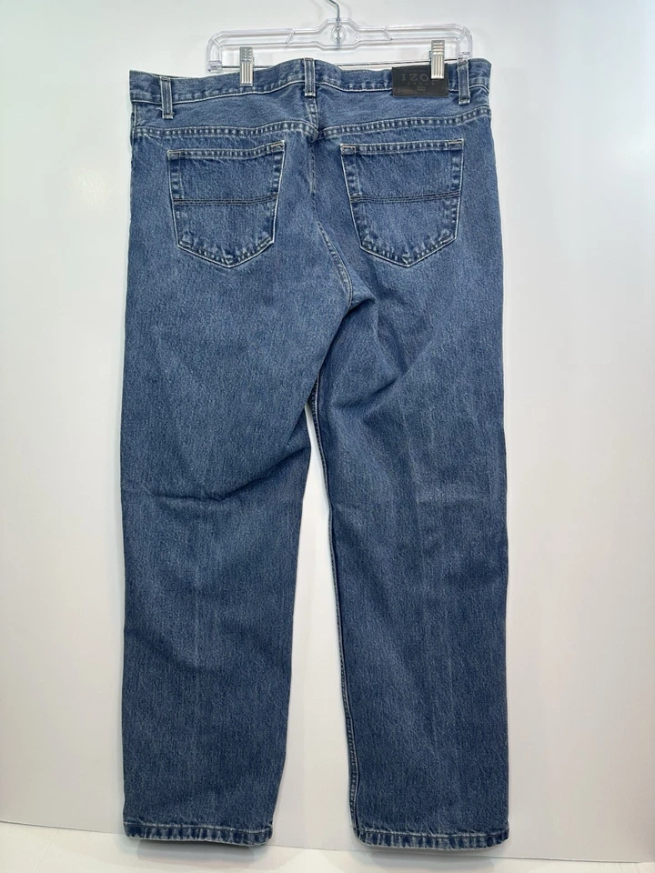 IZOD 牛仔经典版型男式蓝色牛仔直筒 38x32 100% 棉 — 第 4/4 张图片