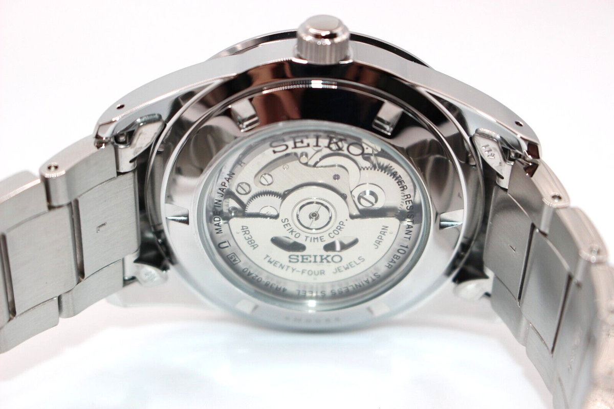 SEIKO SCVE051 Blue Dial Automatic Mechanical Skeleton Watch Made