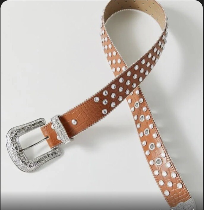 Urban Outfitters All Over Rhinestone Western Metal Belt  display picture 3