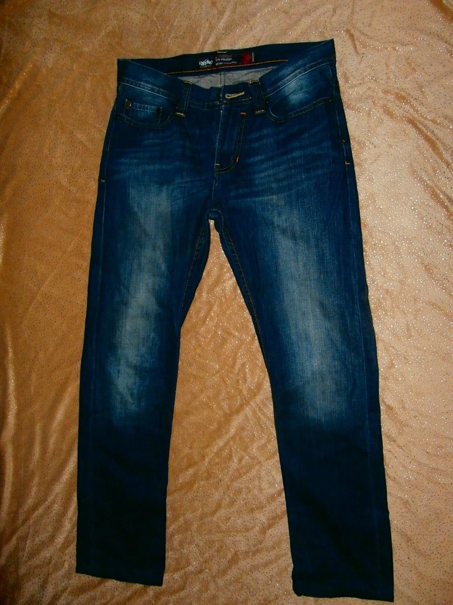 Mossimo Mens BLUE DENIM Jeans AZ NEW W30 L38 INSEAM 27 Straight