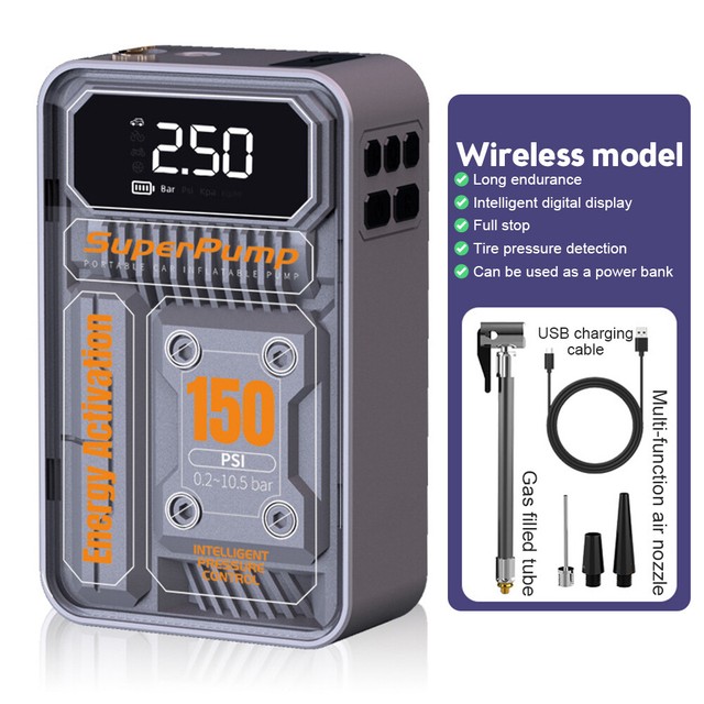 150PSI Home Car Digital Electric Tire Inflator Portable LCD Air Pump Compressor 150PSI Home Car Digital Electric Tire Inflator Portable LCD Air Pump Compressor